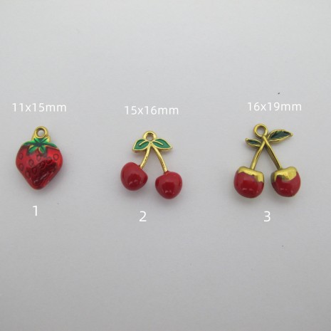 5 pcs Stainless steel fruit pendant