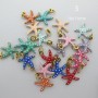 20 pcs breloques vie marine émaillé en acier inoxydable