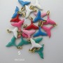 20 pcs breloques vie marine émaillé en acier inoxydable