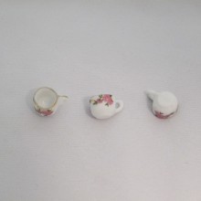 20 Charms Small pink cups Ceramic 17x10mm