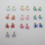 20 pcs breloques étoile de mer émaillé en acier inoxydable