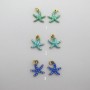 20 pcs starfish charms enamelled stainless steel