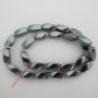 Hematite Olives Twisted10x17mm - 40cm strand