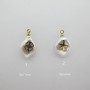 2 pcs Pendentif D'eau Douce en inox doré