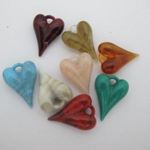 10 pcs acrylic hearts