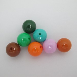 20 pcs perles 16mm acryliques