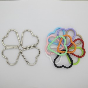 10 pcs Metal heart key rings