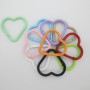 10 pcs Metal heart key rings