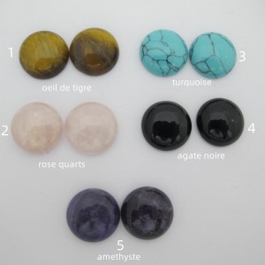 10 Cabochons Semi-precious stones 20mm