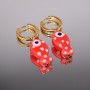 10 Ceramic fish beads 11x19mm