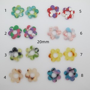 10 pcs fleurs acétate 20mm