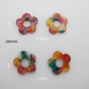 10 pcs fleurs acétate 20mm