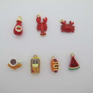 10 pcs pendentifs émaillé en zamac