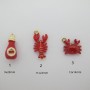 10 pcs enameled zamac pendants