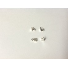 200 Embouts Pince lacet argenté 4x6mm