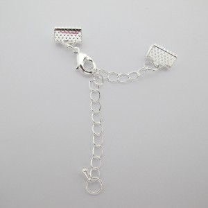 50 Clasp chain clip ribbon 10mm