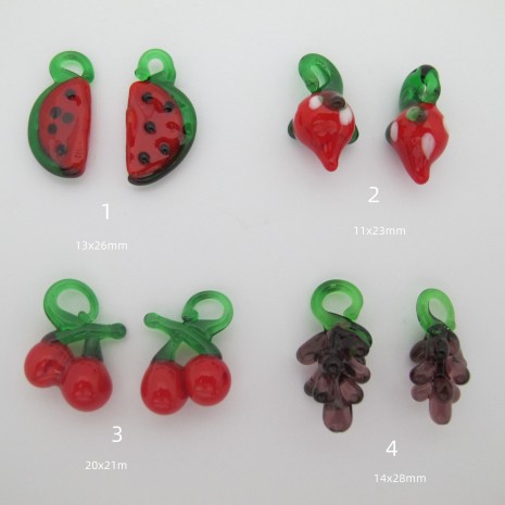 perles en verre -20 pcs