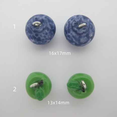 20 resin fruit charms