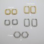 6 pcs Créoles en acier inoxydable
