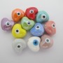 10 Ceramic beads heart eye 14mm
