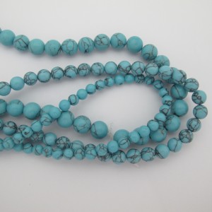 Pierres Semi-Precieuses turquoise ronde 40cm