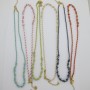 necklaces polyester and cotton twisted 2mm stainless steel 45+5cm