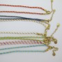 necklaces polyester and cotton twisted 2mm stainless steel 45+5cm