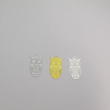100 Owl cut stamps 17x9mm