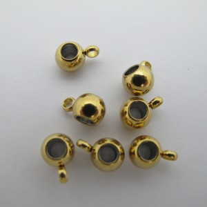 20 Stainless steel pendant clips for 6mm cord