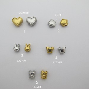 10 Stainless Steel Spacer Beads