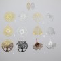 10 pcs pendentifs laser cut en Acier Inoxydable