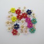 20pcs flower charms glass beads Stainless steel