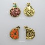 10pcs Pendentif fruit émaillée en acier inoxydable