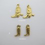 10pcs Pendentif botte en acier inoxydable