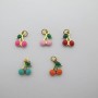 20pcs breloques cerise 8x10mm Acier Inoxydable