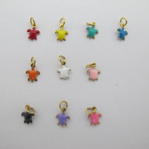 20pcs breloques tortue mini 5x6mmmm Acier Inoxydable