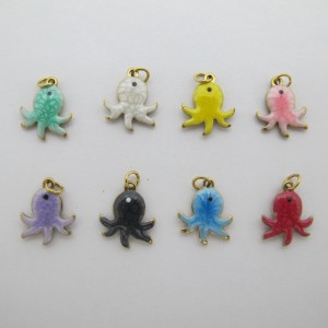 20pcs breloques pieuvre 10x11mm Acier Inoxydable