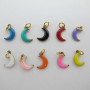 20pcs breloques lune 5x8mm Acier Inoxydable