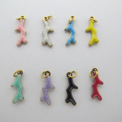 20pcs Coral charms 5x13mm Stainless steel