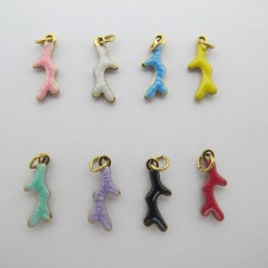 20pcs Coral charms 5x13mm Stainless steel