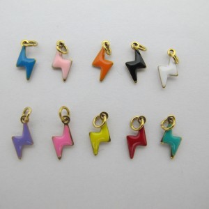 20pcs Mini lightning charms 5x10mm Stainless steel