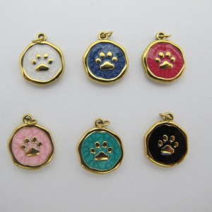 10 pcs Enameled stainless steel pendant