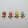 2 pcs Pendant tulips 12x22mm stainless steel