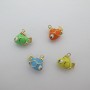 2 pcs Fish pendant11x12mm stainless steel