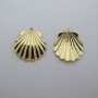 2 pcs Pendant shell 25x27mm stainless steel