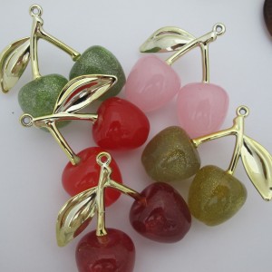 Pendentif cerises en acryliques