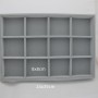 Boîte de rangement 12 cases en velours