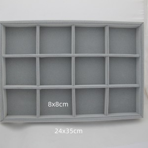 Boîte de rangement 12 cases en velours