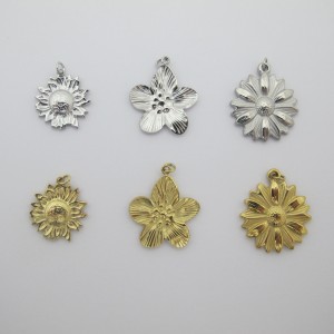 4 pcs Fleur à pétales en acier inoxydable