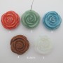 5 pcs Fleur Rose en Pierre semi-précieuse